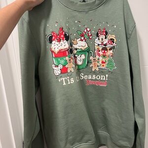 Disneyland Festive Green Women's Sweater